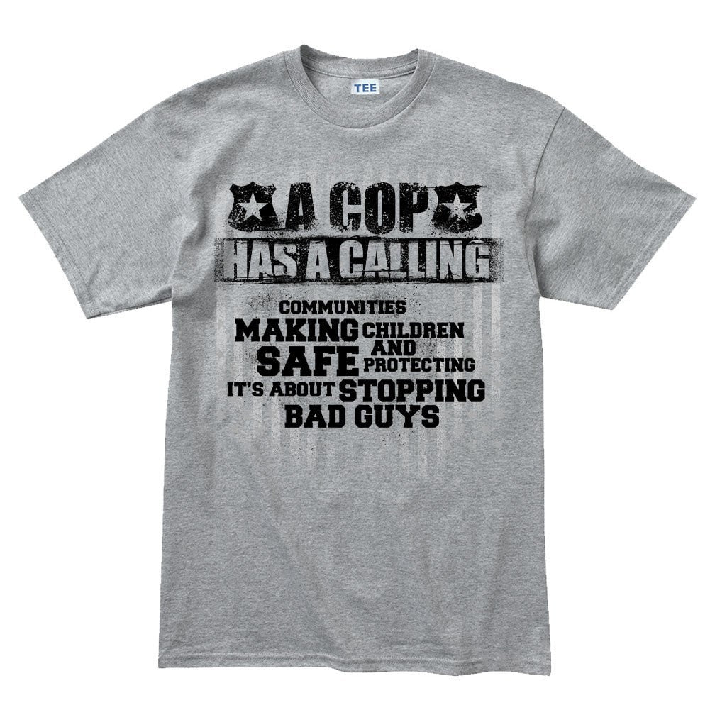 Men's Cop Calling T-shirt Style001 Hoodie, Sweatshirt | CoreVibeTees.com (Image 4)