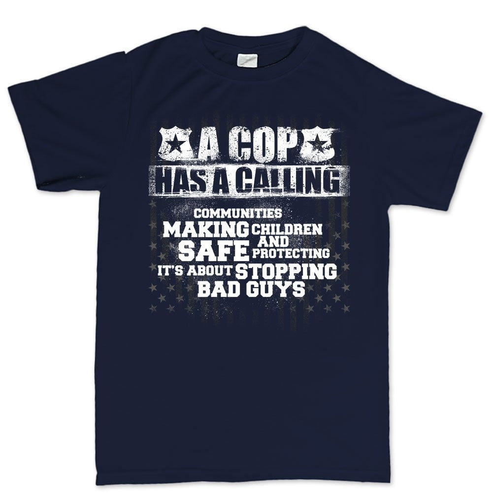 Men's Cop Calling T-shirt Style001 Hoodie, Sweatshirt | CoreVibeTees.com (Image 1)