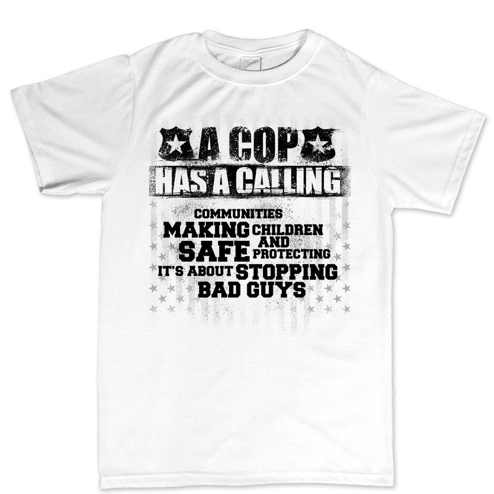 Men's Cop Calling T-shirt Style001 Hoodie, Sweatshirt | CoreVibeTees.com (Image 3)