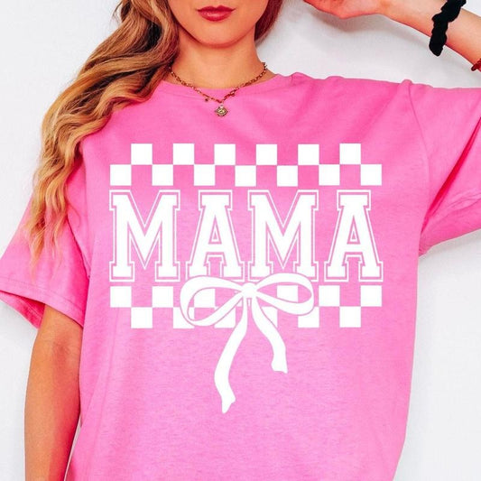 Coquette Bow Mama Shirt, Bow Mama Sweatshirt, Pink Coquette Mama Shirt, Mama Shirt, Mom Sweater, Cute Mom Tee
