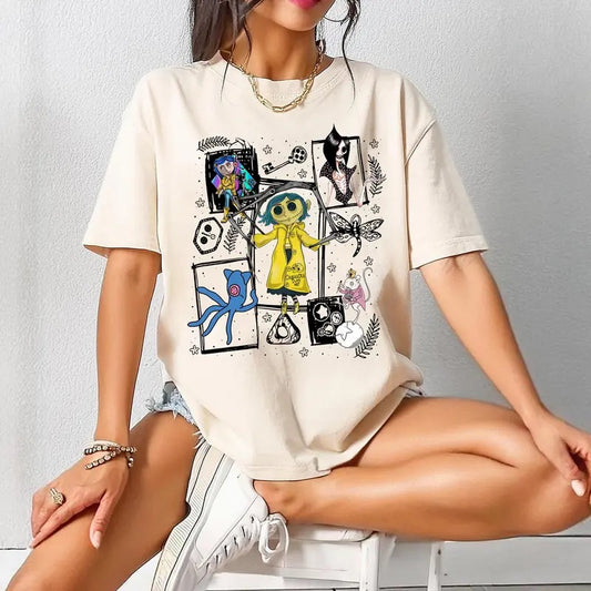 Coraline Sweatshirt, Halloween Coraline Shirt, Spooky Movie Shirt, Coraline Doll Shirt, Coraline Best For Coraline Movie Retro Horror