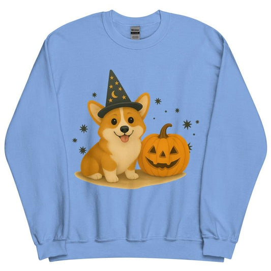 Corgi Halloween Witchy Dogs Sweatshirt ~ Unisex Apparel Relaxed Fit Printed In The USA Clothing Womenswear Casual Comfort Cotton Top Athletic Boho Chic