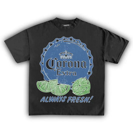 Corona Extra Always Fresh Vintage Tee, Vintage Tee, Women, gift for Him for Her Top - Unisex Style, 100% Cotton - Menswear, T-Shirt