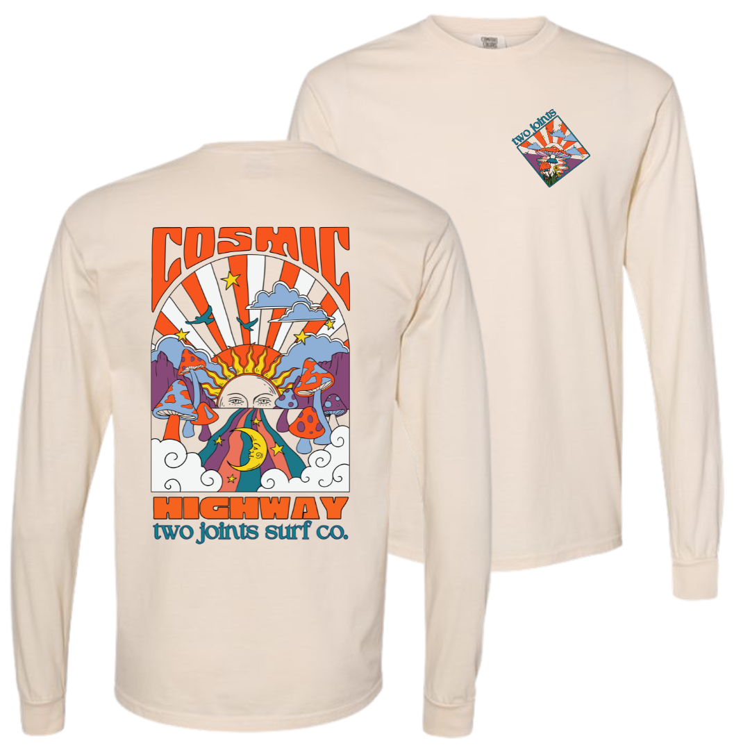 Cosmic Highway Long Sleeve Tee Hoodie, Sweatshirt | CoreVibeTees.com
