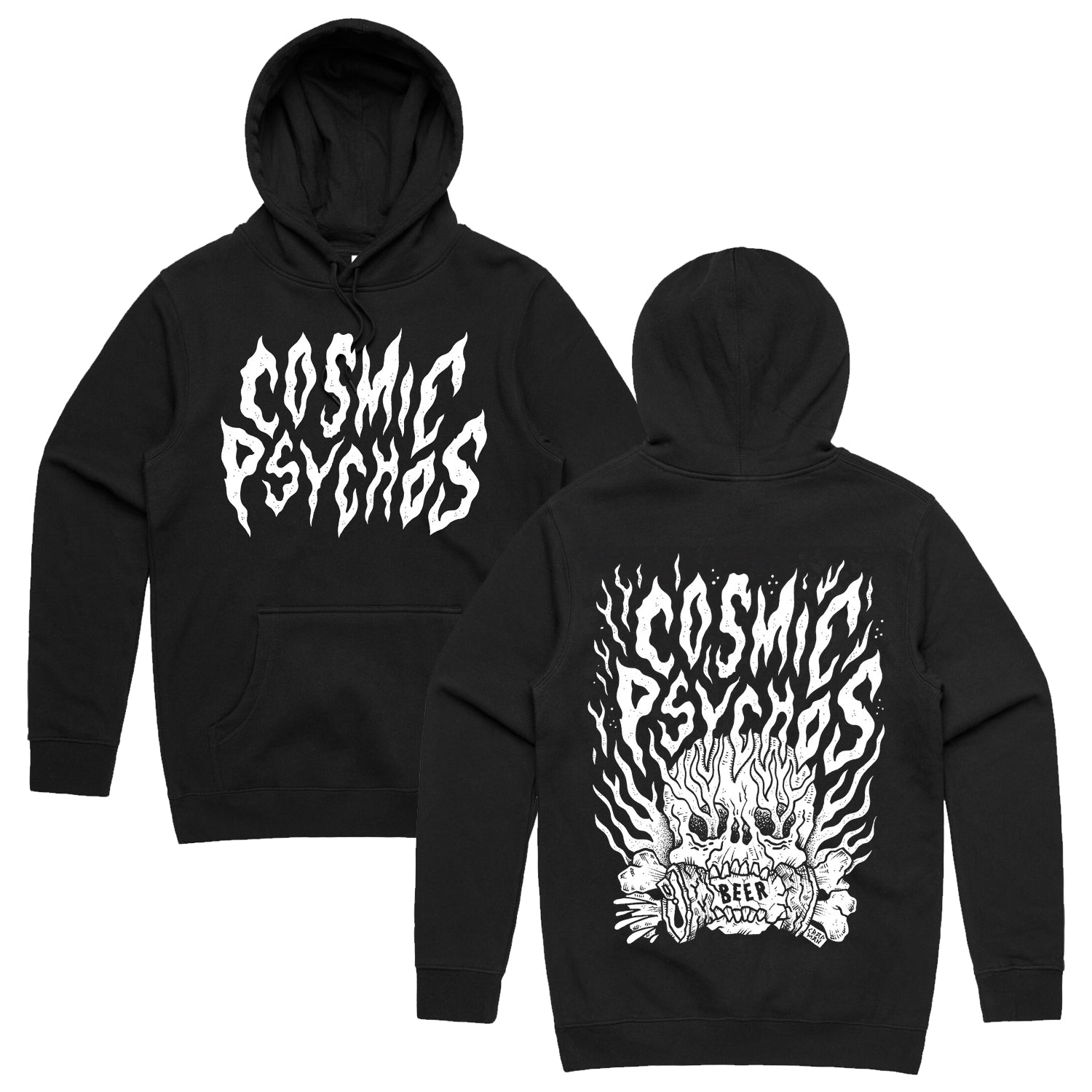 Beer Crusher Hoodie (Black) T-Shirts, Sweatshirt | CoreVibeTees.com (Image 1)
