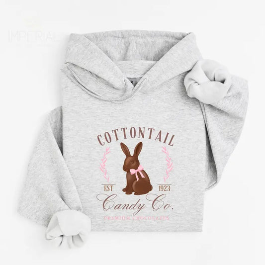 Cotton Tail Candy Co Printed Hoodie Unisex, Cotton Tail Candy Hoodie, Quotes Sweater, Cotton Tail Candy Co.