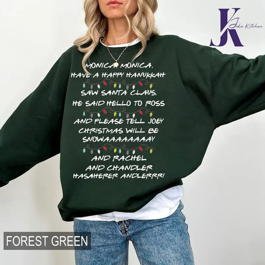 Could I be any more Festive Sweatshirt, Phoebe's Song, Friends Inspired Holidad Sweatshirt & Hoodie, Friends movie Shirt, Chirstmas Sweatshirt Casualstyle{n002}3