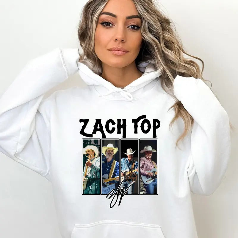 Country Music Lovers, Concert Outfit, Zachh Signature Topp Hoodie, Fan Merch, Unisex Sweater Pullover Tee