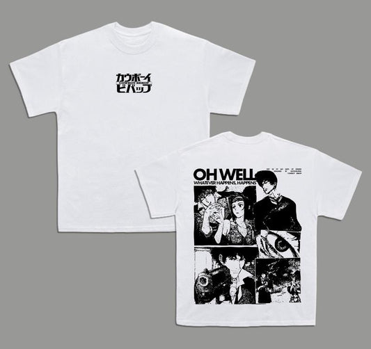 Cowboy Bebop Anime Double Printed T-shirt, Hoodie, Sweatshirt Unisex Mineral Anime Manga Washed Heavy Cotton T-shirt, Gift For Anime Fan, Anime Lover