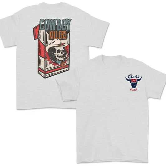 Cowboy Killer Coors Banquet Rodeo Front and Back Print T-Shirt, Full Color T-Shirt, Unisex T-Shirt, For Men, For Womenswear