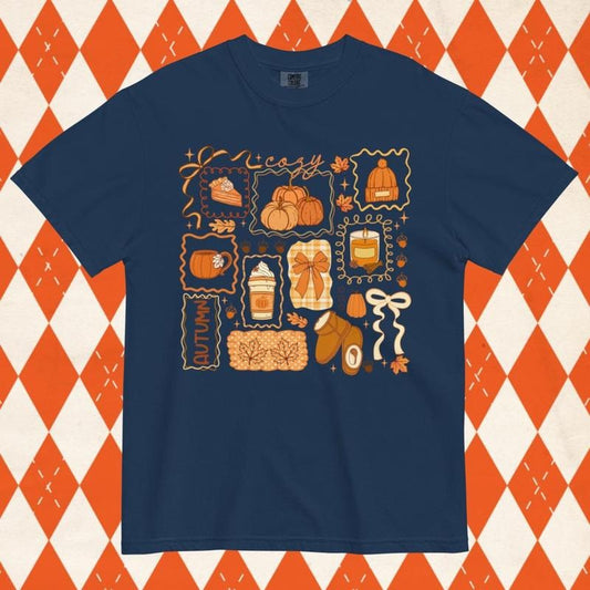 Cozy Season Fall Doodles Shirt, Fall Shirt, Halloween Tis the Season shirt, Comfort Colors Halloween Shirt, Casual Shirt Unisex, Halloween Clothing, Graphic Halloween Apparel, Casual Cotton T-shirt