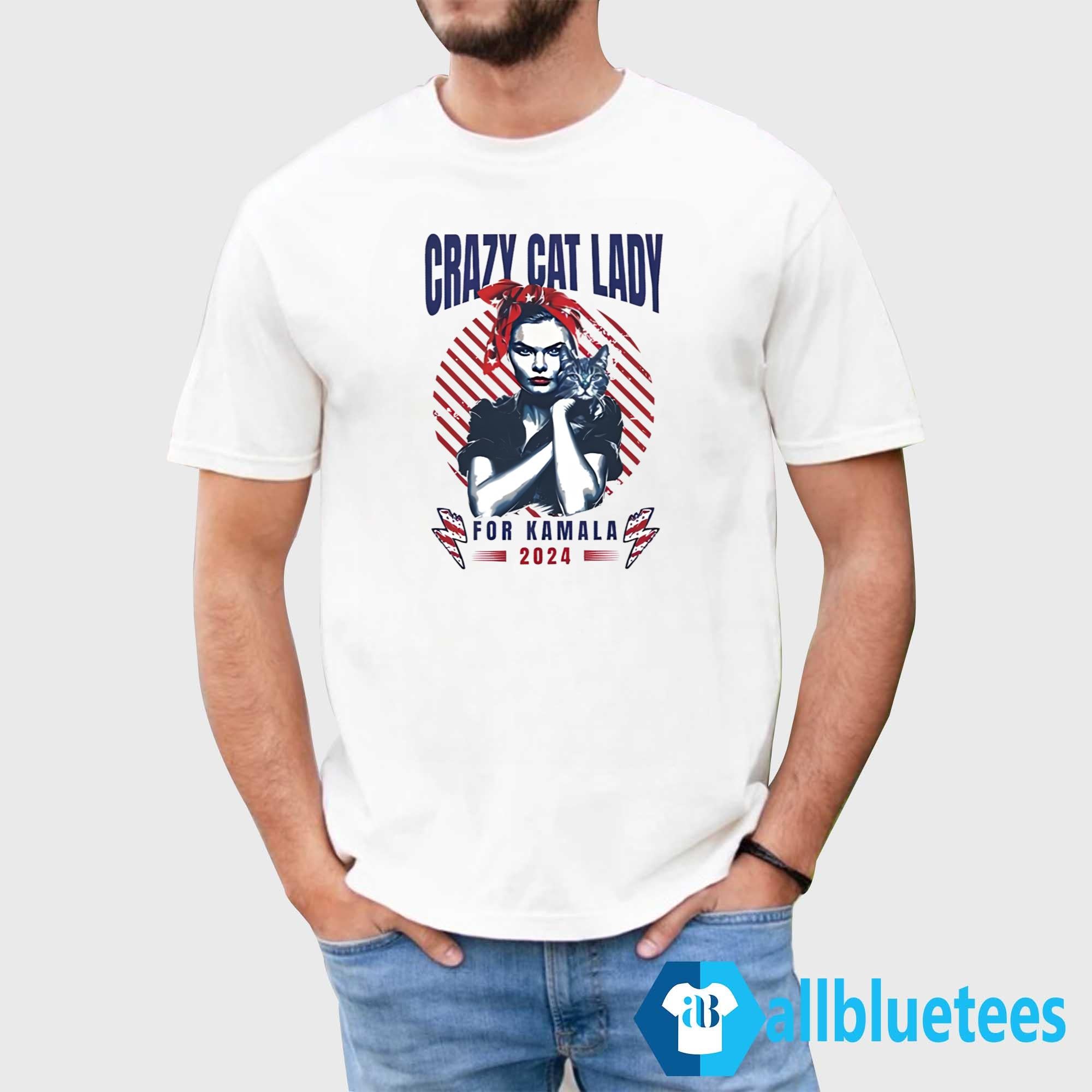 Crazy Cat Lady For Kamala 2024 Shirt