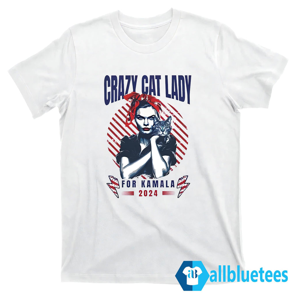 Crazy Cat Lady For Kamala 2024 Shirt