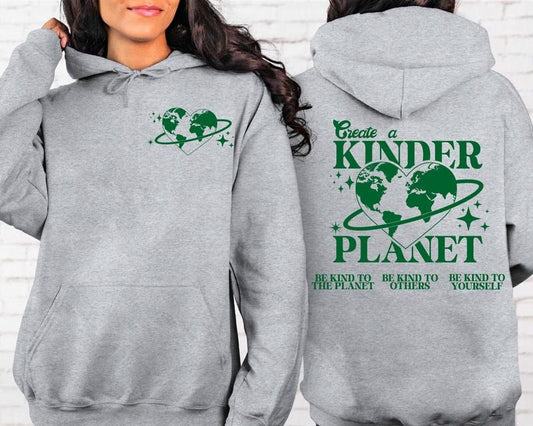 Create A Kinder Planet Front And Back Sweatshirt Or Hoodietumblr Hoodieaesthetic Hoodie Perfect Giftaesthetic Clothestrendy Hoodie Y2k