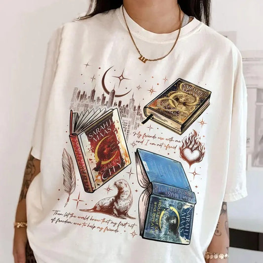 Crescent City Fans T-Shirt, Lunathion Light It Up Shirts, SJM Inspired T Shirt, Gift For Book Lover, Booktok Shirt, Cotton Unisex Casual Crewneck Basic