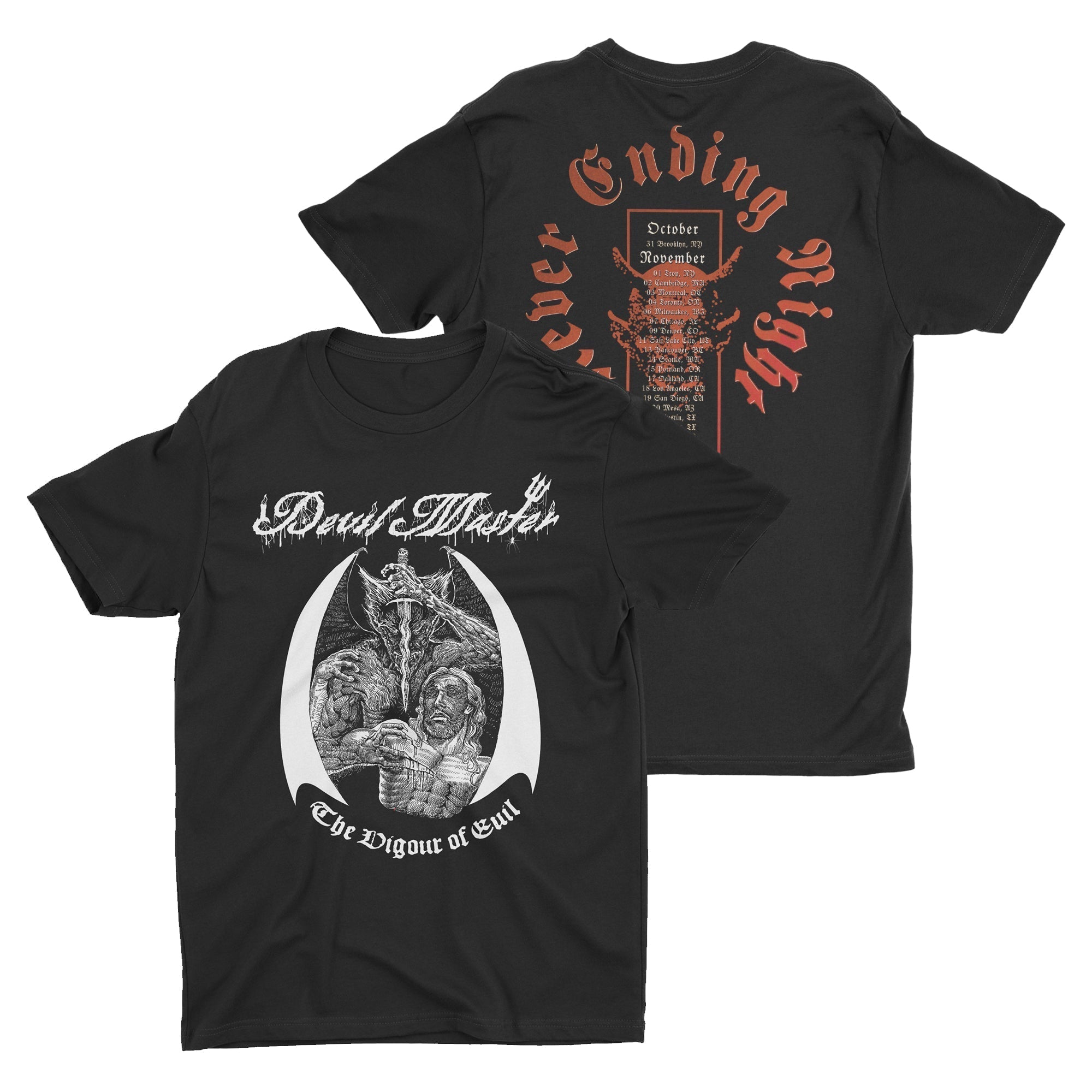 Devil Master - The Vigor Of Evil 2023 Tour t-shirt Hoodie, Sweatshirt | CoreVibeTees.com (Image 1)