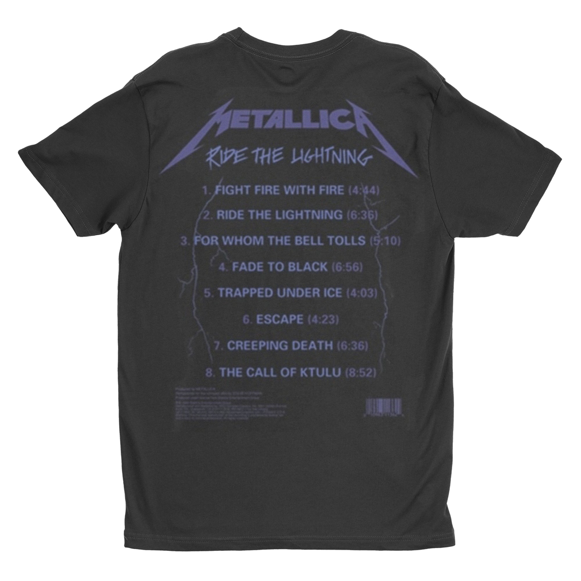 Metallica - Ride The Lightning Tracks t-shirt Hoodie, Sweatshirt | CoreVibeTees.com (Image 3)
