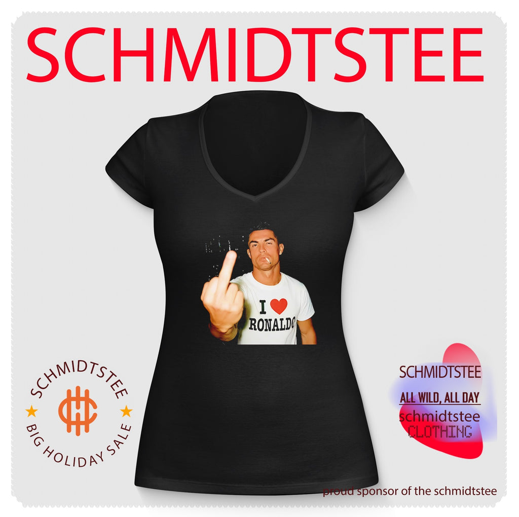 Cristiano Ronaldo Middle finger and smoking funny shirt