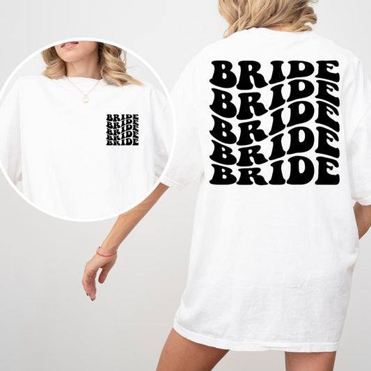 Custom Bride Shirt, Custom Waved Bach Shirt, Bachelorette Party Shirt, Bridal Gift, Honeymoon Gift, Bachelorette Party, Bridesmaid Gift, Bride Gift Casual Comfort