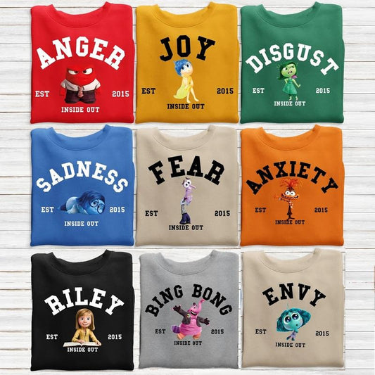 Custom Characters Shirts - (Message me for more colored-shirt) Emotion Shirt, Group Matching, Family Party, Halloween Matching Costume, Family Watching Movie Shirt, Cartoon Shirt