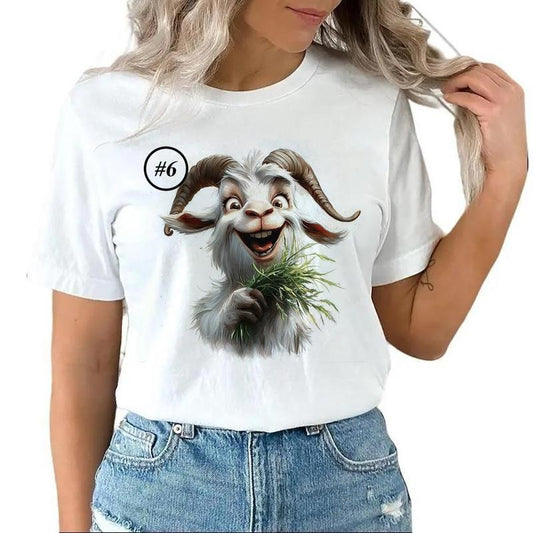 Custom Funny Goat Farm Animal Unisex T-shirt Sweatshirt Hoodie Design all #ty 1 Cotton Womenswear