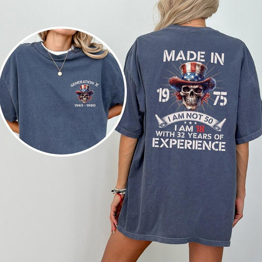 Custom Generation X Comfort Colors Shirt, Persionalized Birthday Gift, Custom Birth Year T-shirt, Birthday Gift, Gen X Unisex Graphic Tee
