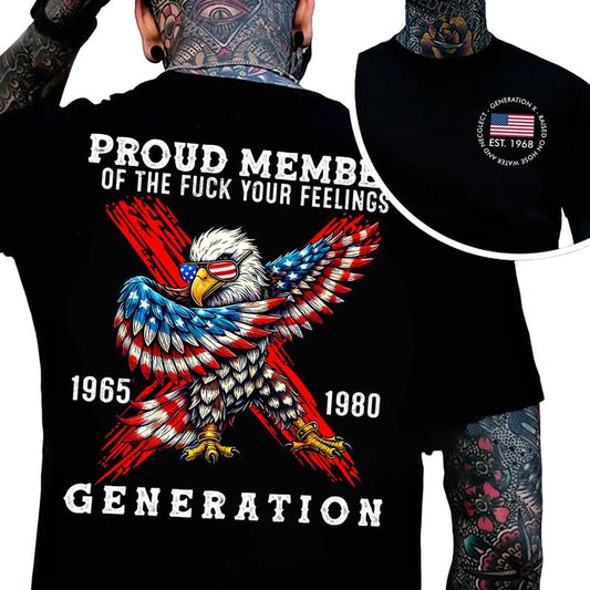 Custom Generation X Year Badass Generation T-shirt, Gen X 4th of July Shirt - 100% Cotton Top Unisex Comfort Womenswear Menswear, Custom Classic Collar For Men For Women Embroidered Green