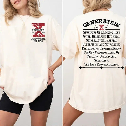 Custom Generation X Year Latest Version Shirt, Custom Year Of Birth Shirt,Christmas Generation X T Shirt - 100% Cotton Top Unisex