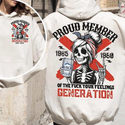 Custom Generation X Year New Version 2 Shirt - 100% Cotton Men's & Women's Grey T-Shirt with Full Colors and Custom Year Of Birth Design