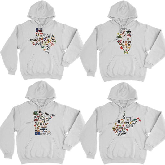 Custom State Hoodie, Vintage Unisex Hoodie Fashion