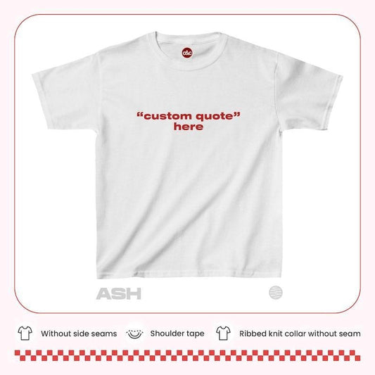 Custom Text Baby Tee Personalized Baby Tee Y2k Baby Tee Y2k Shirt Custom Baby Tee Trendy Baby Tee Vintage Retro 90s Style Gift For Her