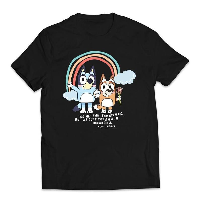 Cute Baby Bluey Shirt, Bluey Bingo Unisex T- Shirt, Funny Bluey Shirt, Mother's Shirt, Bluey And Friend Movie Anime Catoon Hoodie and Sweater; T-shirt Cotton Polyester Womenswear Light, Sweatshirt, Hoodie