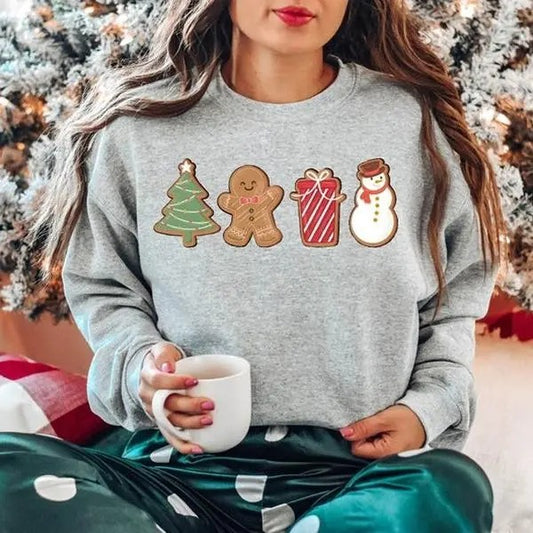 Cute Gingerbread Cookies Sweatshirt, Merry Christmas, Cookies Sweatshirt, Holiday Sweater, Cute Christmas Gift, Unisex Shirt, Gift For Her, Gift For Him