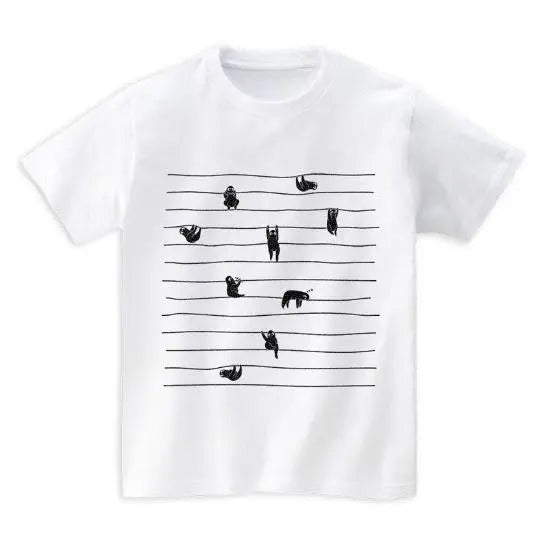 Cute Lazy Sloth, Playing, Sleeping, Climbing - Short Sleeve Unisex, Men Made in USA