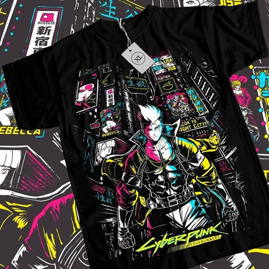 Cyberpunk Edgerunners T-Shirt Lucy CyberPunk Rebecca Trending Shirt Tee All Size