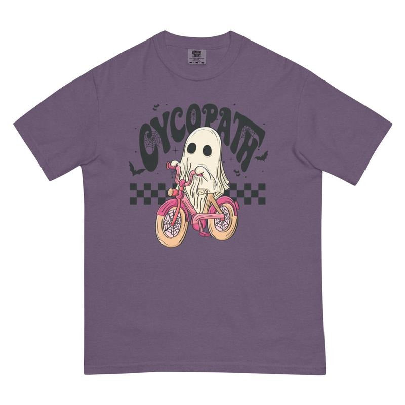 Cycopath Halloween Shirt - Comfort Colors Unisex Apparel Relaxed Fit Printed In The USA Clothing Womenswear Casual Comfort Cotton Top Athletic Boho Chic