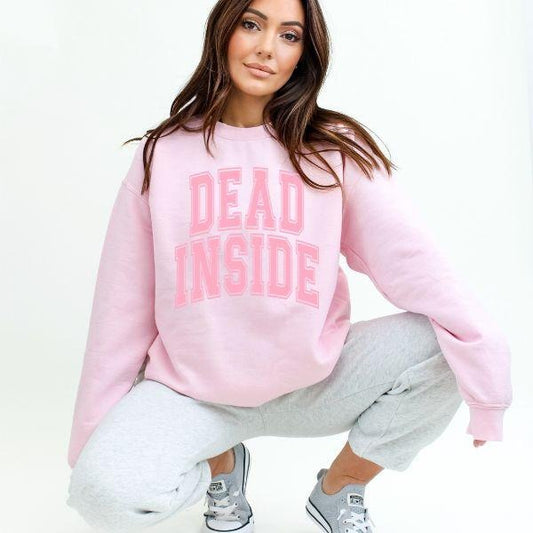 D$AD INSIDE Unisex Long Sleeve Crewneck Sweatshirt | Oversized Graphic | Retro-Inspired Halloween Vibes | Vintage Tone-on-Tone Colors | Playful & Fun Style | Sizes Small to 5X