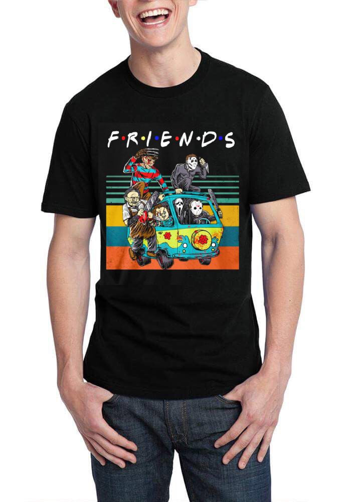Serial Killer Friends Black T-Shirt Hoodie, Sweatshirt | CoreVibeTees.com