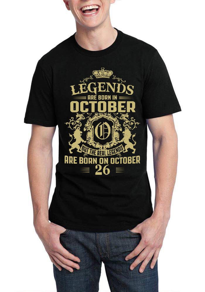 Legends Are Born On October 26 T-Shirt Hoodie, Sweatshirt | CoreVibeTees.com
