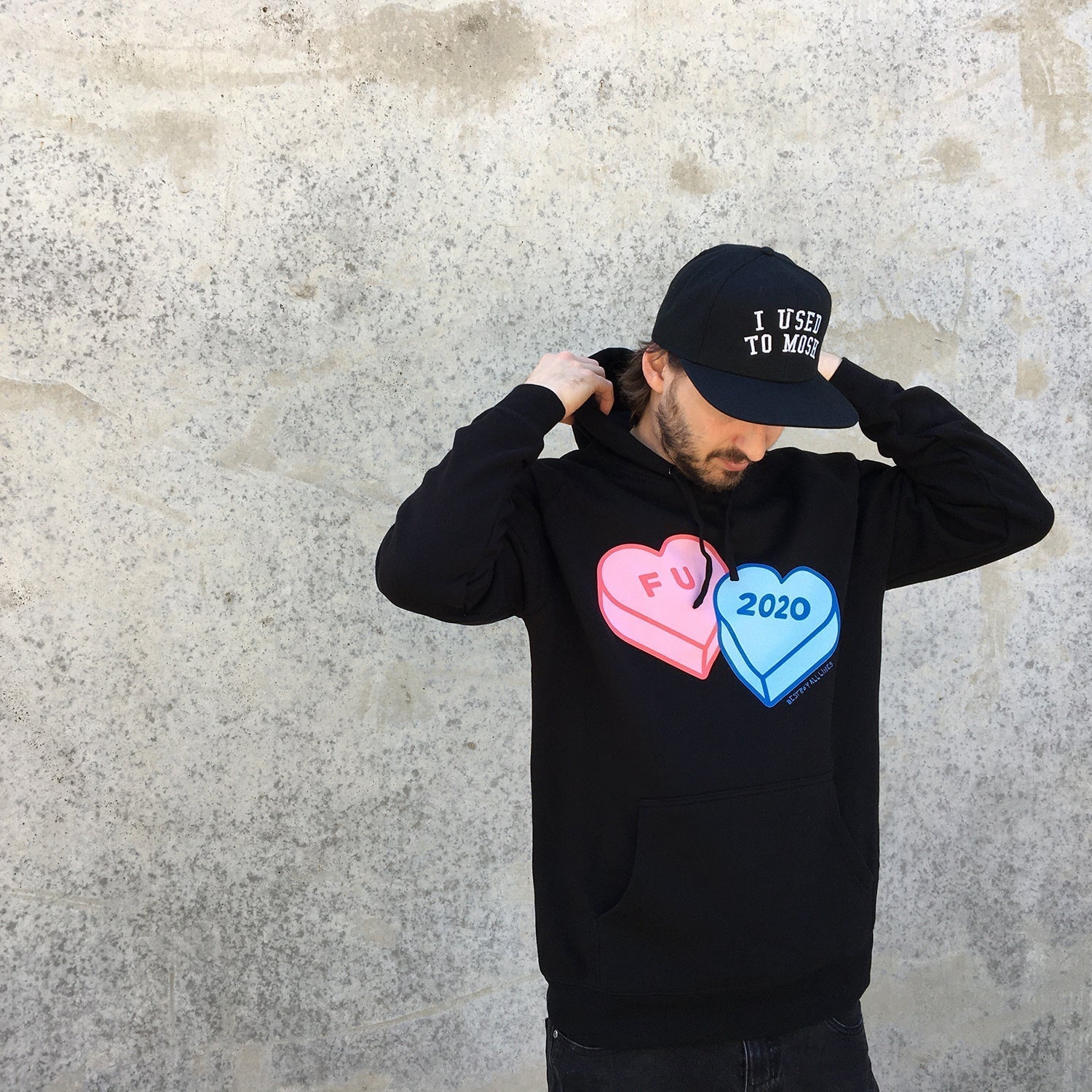 F U 2020 Candy Hearts Hoodie (Black) T-Shirts, Sweatshirt | CoreVibeTees.com (Image 3)