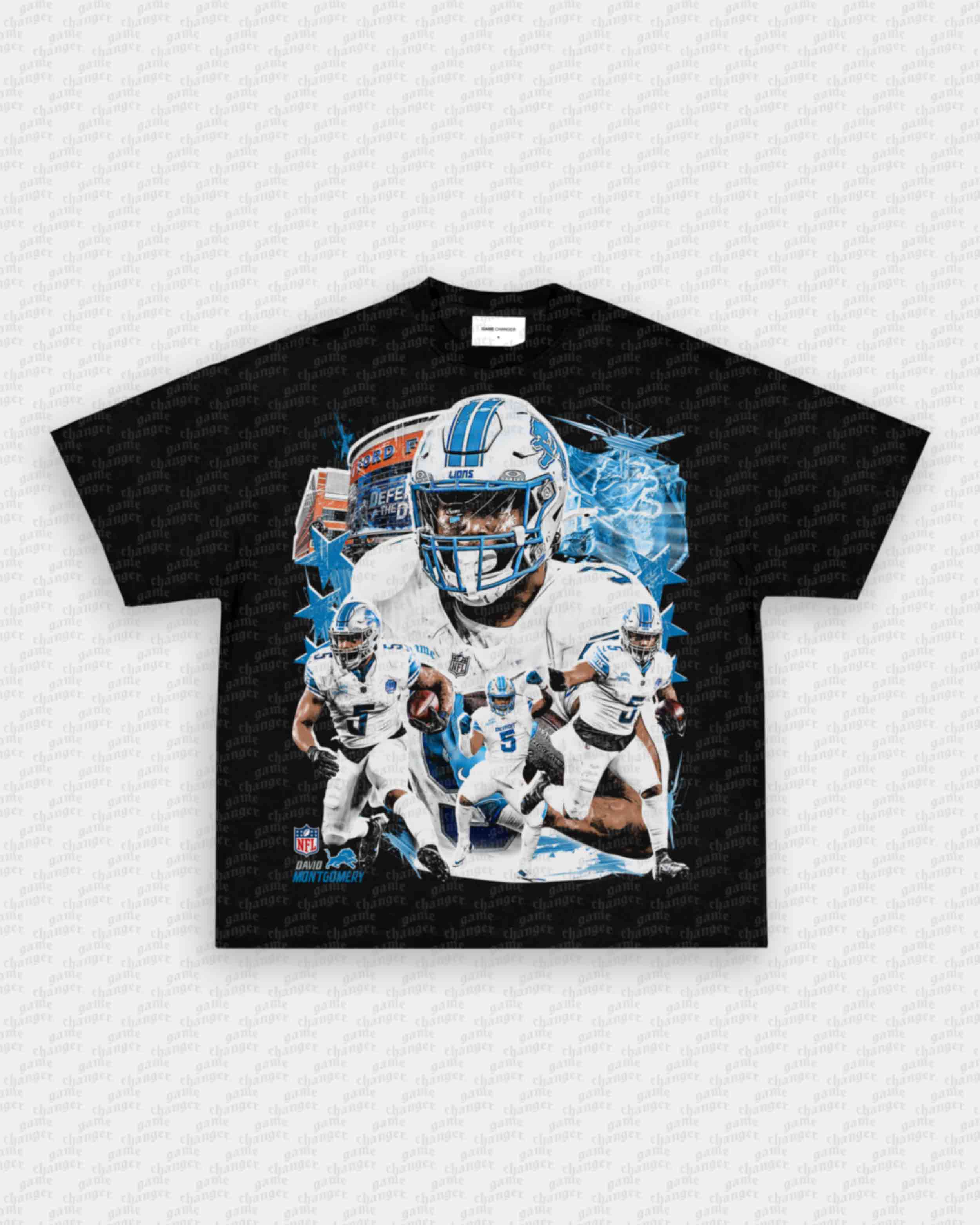 DAVID MONTGOMERY TEE Hoodie, Sweatshirt | CoreVibeTees.com (Image 1)