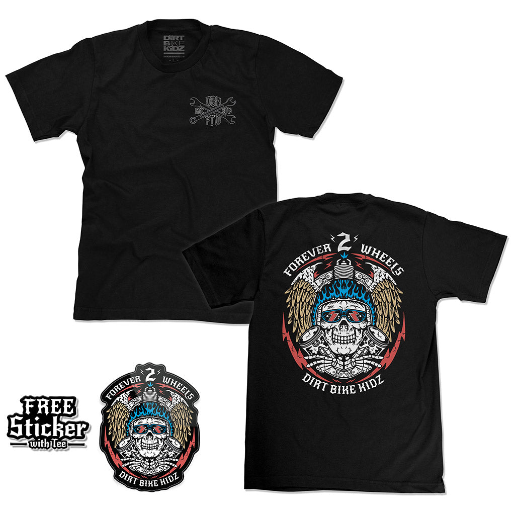Forever 2 Wheels - Tee / Sticker Bundle Hoodie, Sweatshirt | CoreVibeTees.com (Image 1)