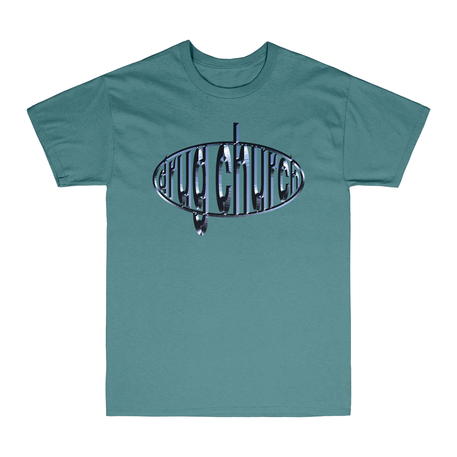 Drug Church - Chrome Logo Blue Tee Hoodie, Sweatshirt | CoreVibeTees.com