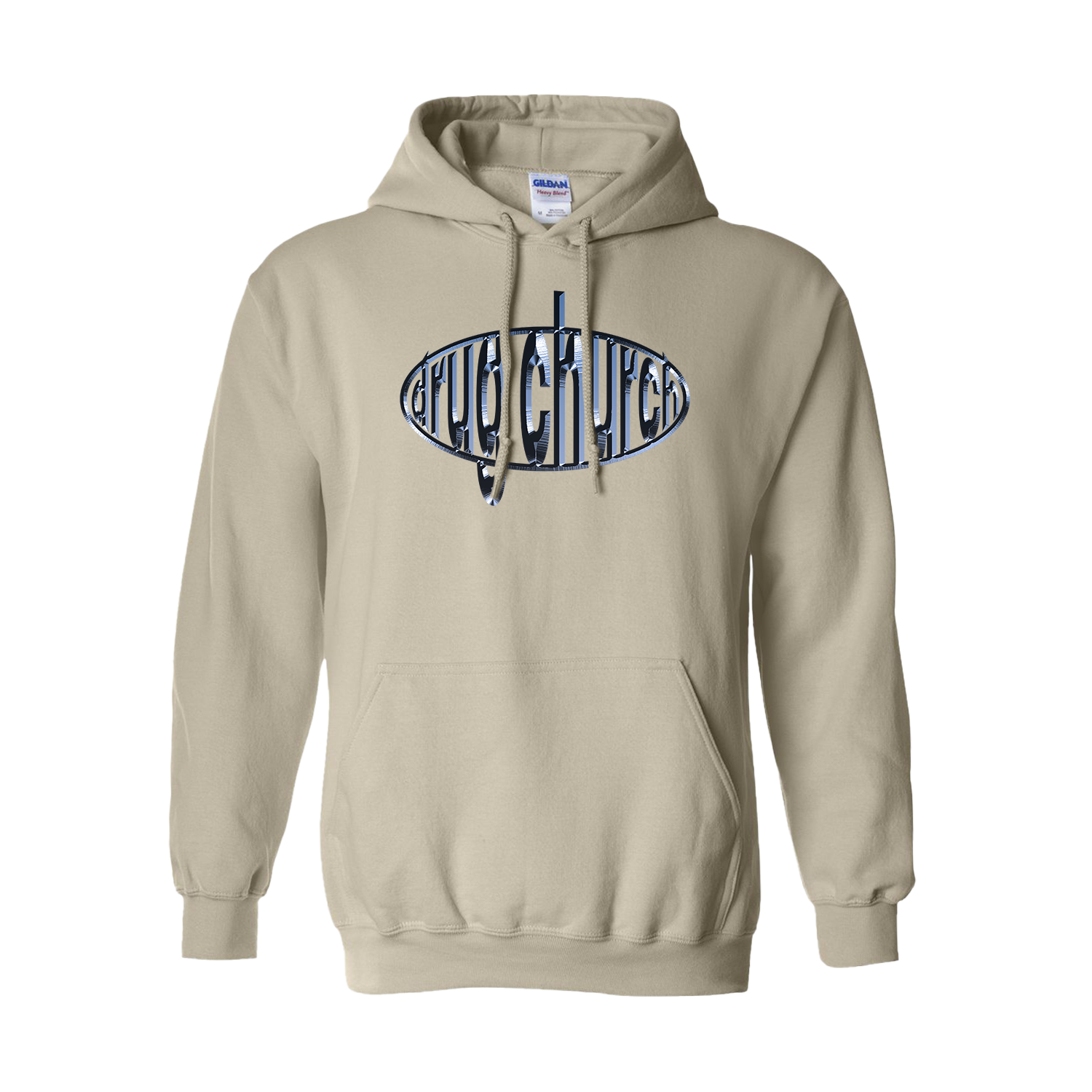 Drug Church - CHROME LOGO SAND HOODIE T-Shirts, Sweatshirt | CoreVibeTees.com