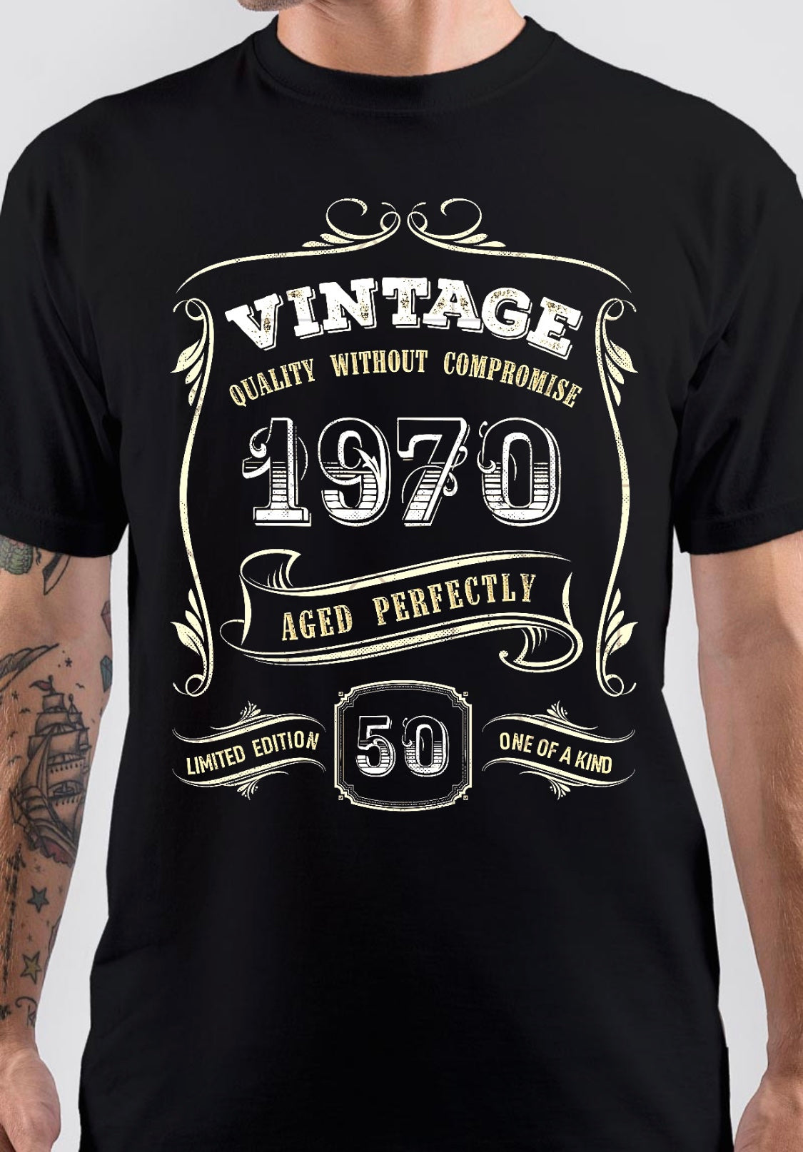 Vintage 1970 50th Birthday T-Shirt Hoodie, Sweatshirt | CoreVibeTees.com
