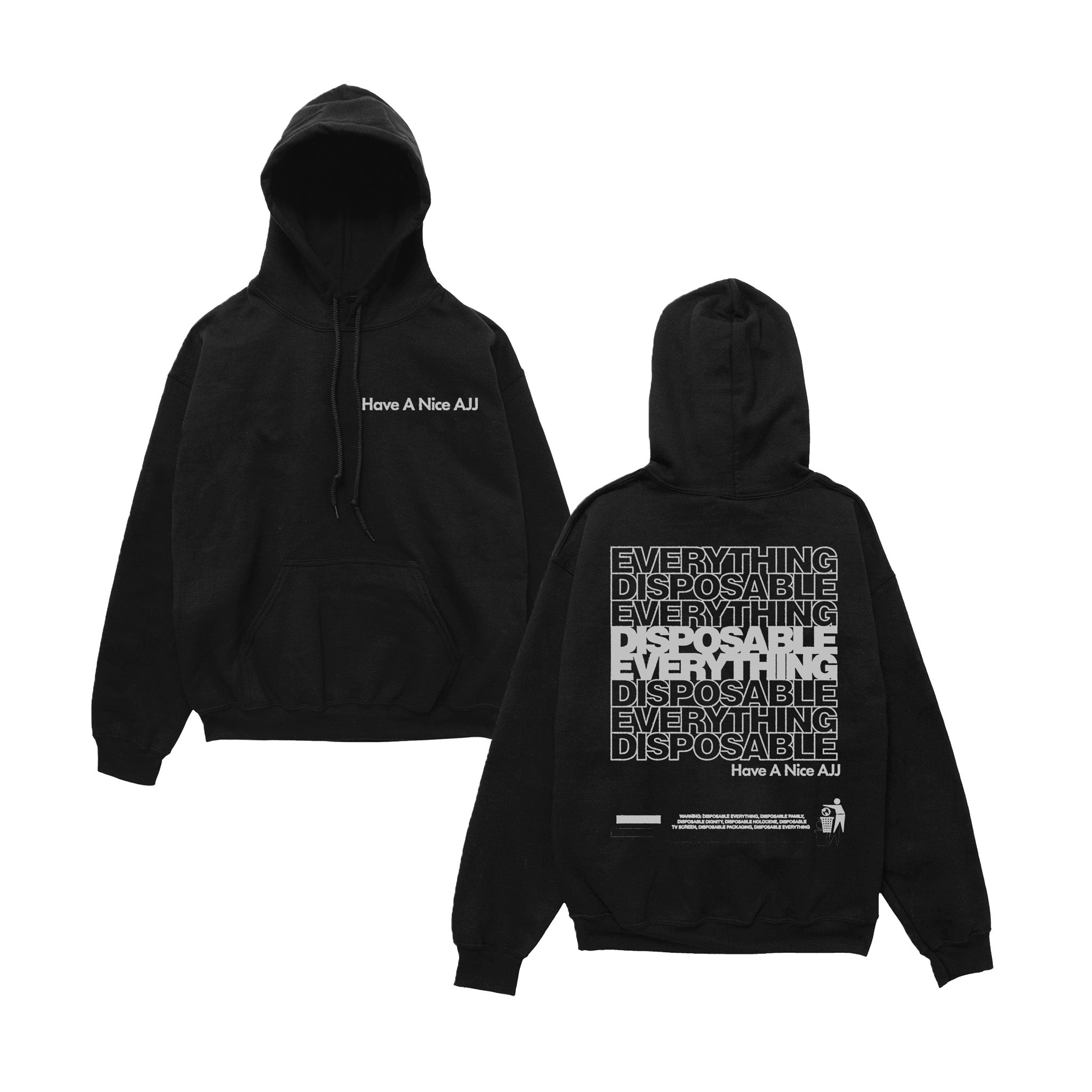 Disposable Everything Hoodie (Black) T-Shirts, Sweatshirt | CoreVibeTees.com