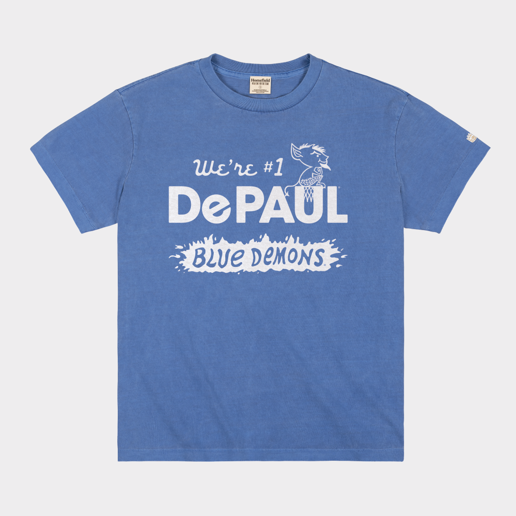 DePaul Men's Basketball 1980 No. 1 Vintage Heavyweight Tee Hoodie, Sweatshirt | CoreVibeTees.com