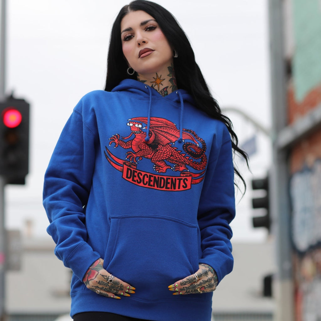 Dragon Pullover Hoodie (Blue) T-Shirts, Sweatshirt | CoreVibeTees.com (Image 3)
