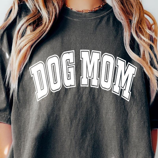 DOG MOM SHIRT, DOG MOM VARSITY T-SHIRT, DOG MOM VINTAGE SHIRT, COMFORT COLORS OVERSIZED SHIRT, GIRL MATH FUNNY SHIRT, FUNNY WOMENS SHIRT, UNISEX COTTON OVERSIZED SHIRT FOR CASUAL EVERYDAY WEAR Fabric Top Womenswear Underwear