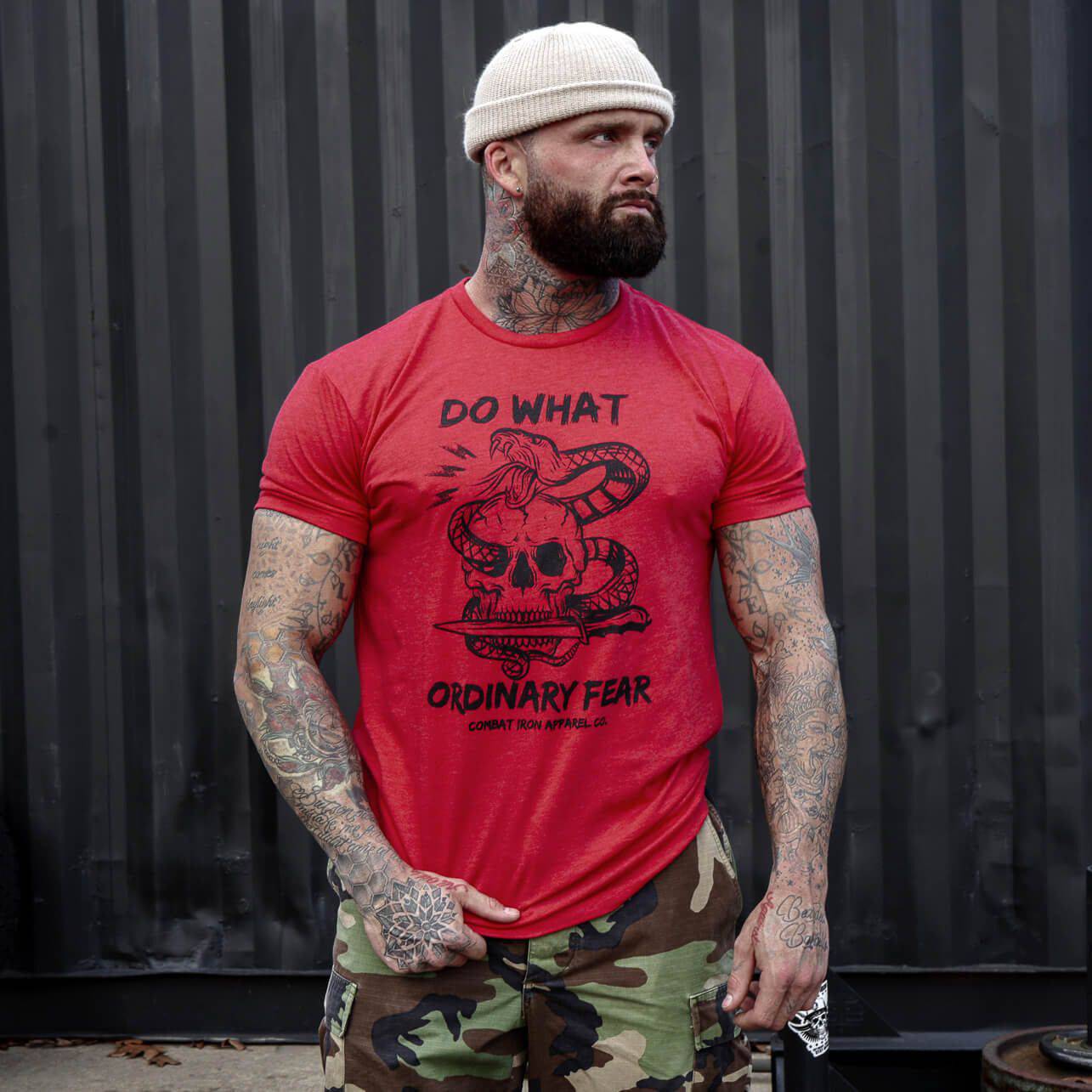 DO WHAT ORDINARY FEAR Snake & Skull Men's T-shirt Hoodie, Sweatshirt | CoreVibeTees.com (Image 3)